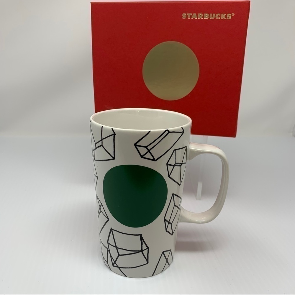Starbucks Coffee Mug 2014 Geometric Cubes Gift Boxed New